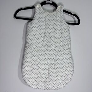 Bonpoint Baby Sleep Sack 0-6M White Cotton Zip Wearable Blanket Luxury